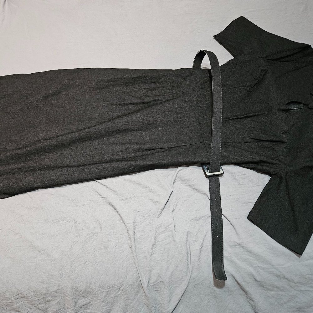 Half Sleeve Belt Dress